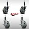 Service Caster 3.5'' SS Gray Poly Wheel Swivel 1'' Expanding Stem Caster Set 2 Brakes, 4PK SCC-SSEX20S3514-PPUB-2-TLB-2-1 - alternate 2